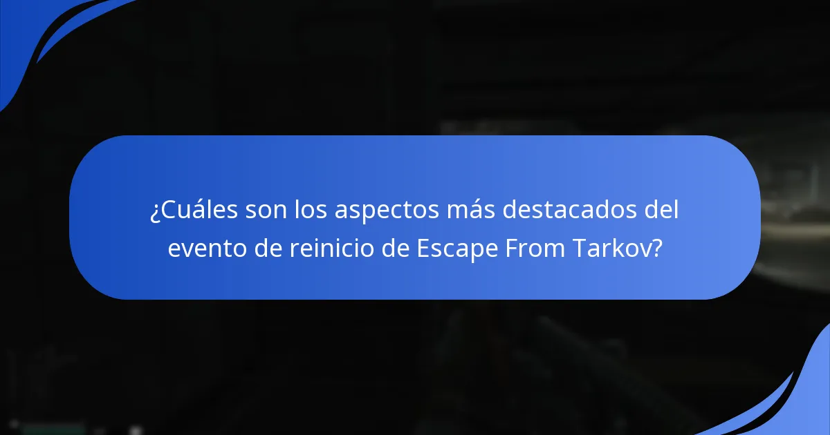 ¿Qué estadísticas surgieron del evento de reinicio?