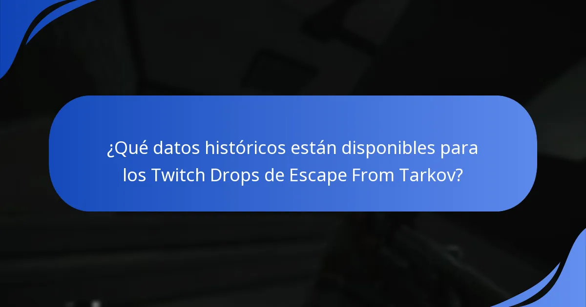 ¿Cómo podemos analizar eventos pasados de Twitch Drops de Escape From Tarkov?